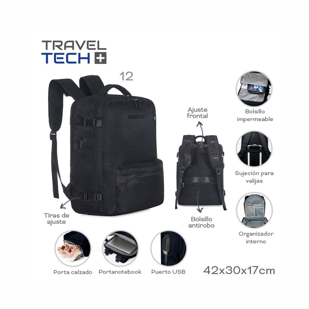 MOCHILA TRAVEL TECH 16957 DE VIAJE