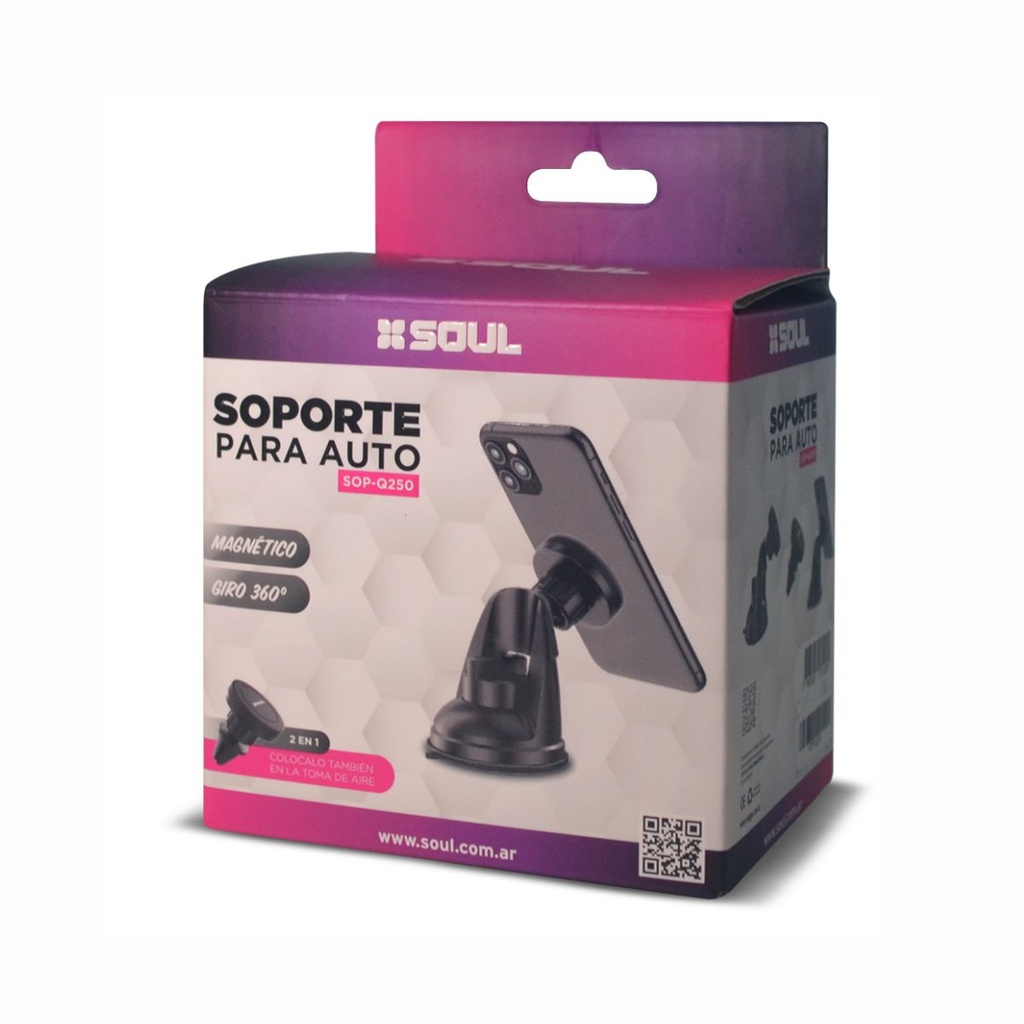 SOPORTE SOUL SOP-Q250 MAGNETICO 2 EN 1