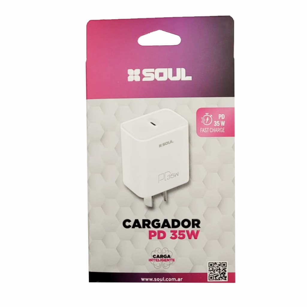 CARGADOR USB SOUL CVQ-X2PD35 SIN CABLE