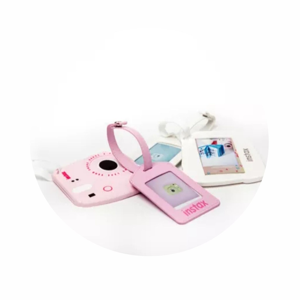 IDENTIFICADOR PARA EQUIPAJE FUJI INSTAX ECO-CUERO ROSA