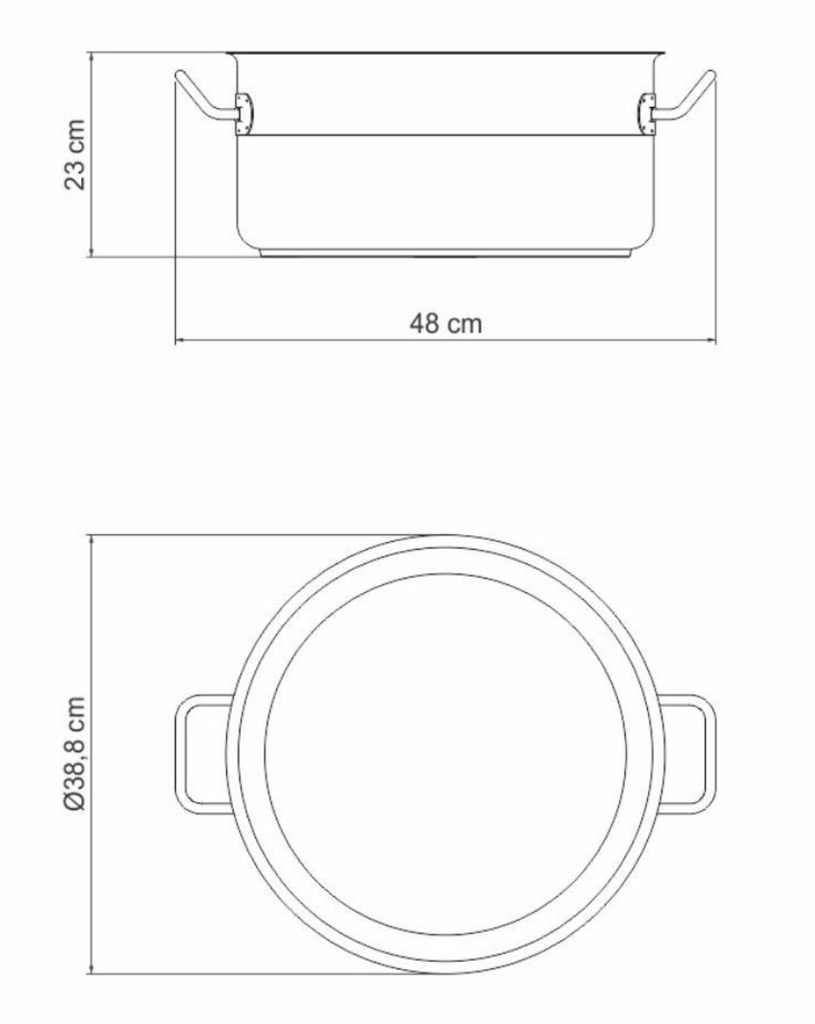 OLLA TRAMONTINA 62644/365 PROFESIONAL 36CM 22.3L C/TAPA