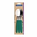 CUCHARA DE MESA TRAMONTINA 23363/622 IPANEMA 6PZS VERDE