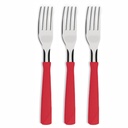 TENEDOR DE MESA TRAMONTINA 23162/370 NEW KOLOR ROJO 3PZS