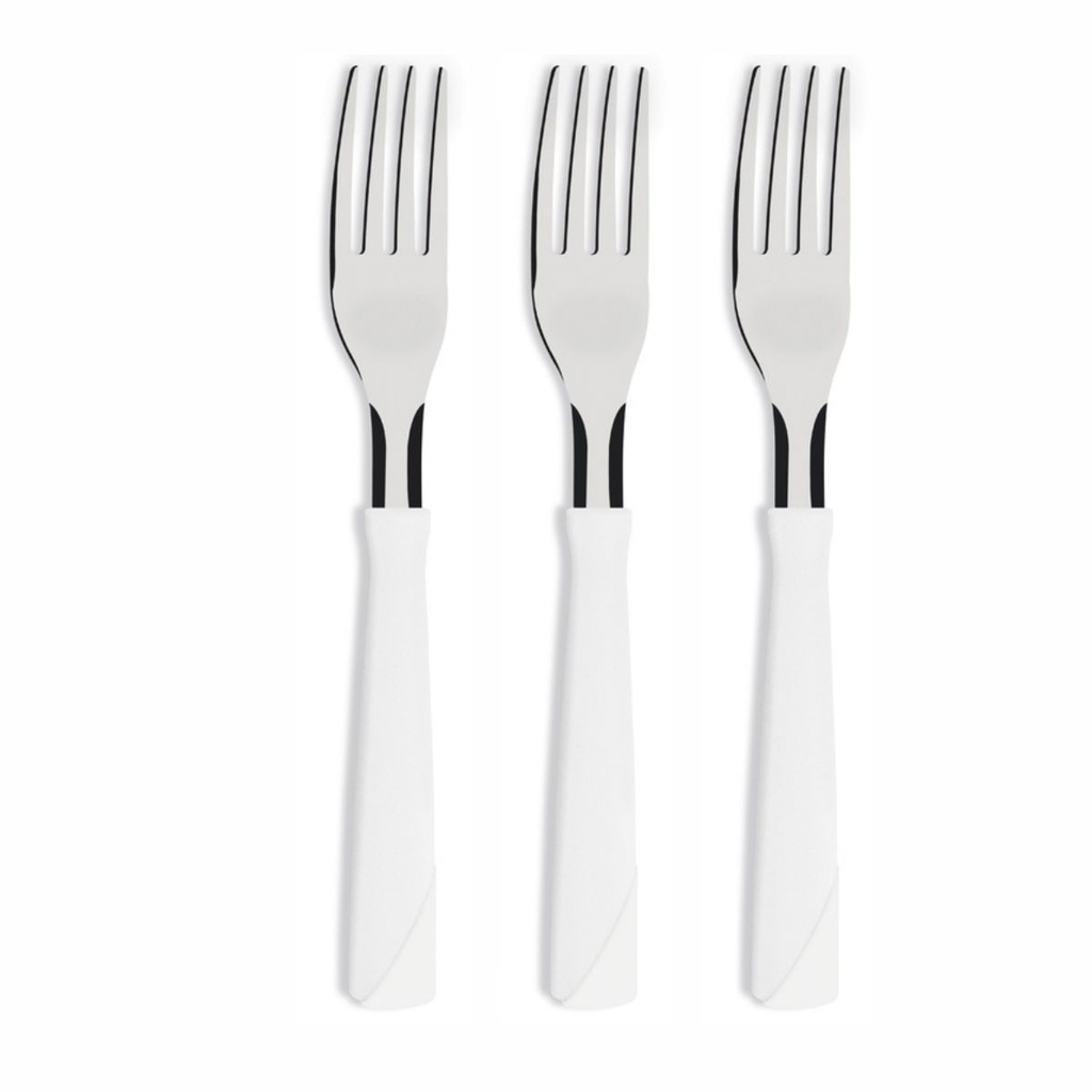 TENEDOR DE MESA TRAMONTINA 23162/380 NEW KOLOR BLANCO 3PZS