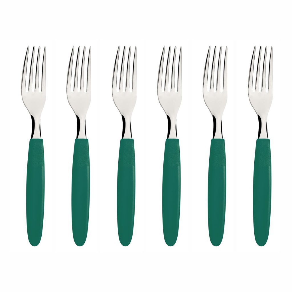 TENEDOR DE MESA TRAMONTINA 23362/622 IPANEMA VERDE 6PZS