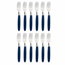 TENEDOR DE MESA TRAMONTINA 23362/910 IPANEMA AZUL 12PZS