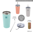 VASO TRENDY 18484 600ML ROSA CON SORBETE DE ACERO