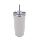 VASO TRENDY 18484 600ML BLANCO CON SORBETE DE ACERO (copia)