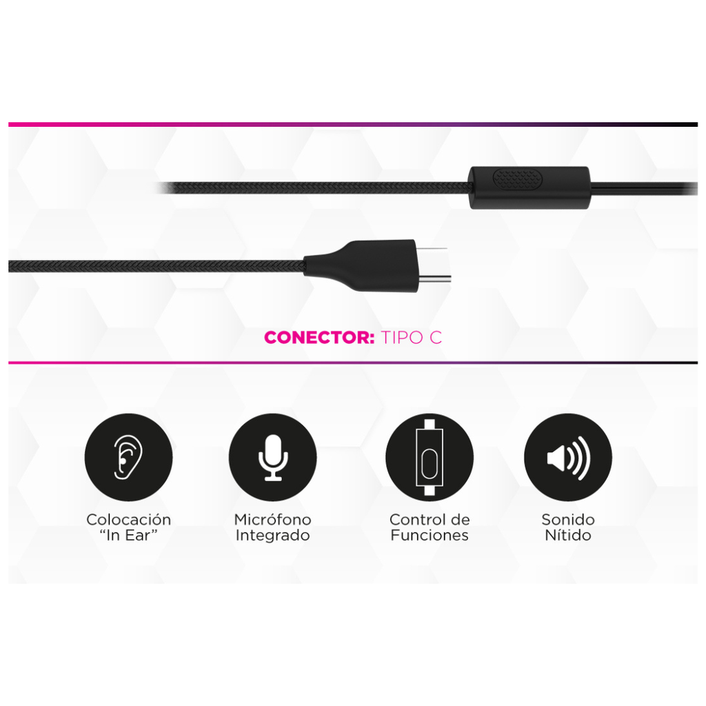 AURICULAR SOUL MLS-S289TNE TIPO C NEGRO
