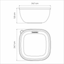 CONTENEDOR TRAMONTINA 25099/989 MIX COLOR 4L 64PZS