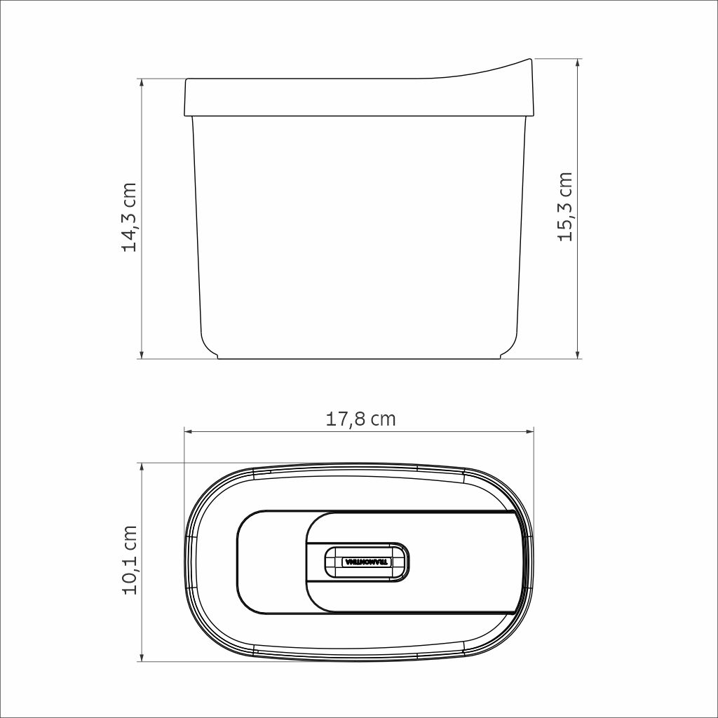 CONTENEDOR TRAMONTINA 25490/021 MIX COLOR 1500ML