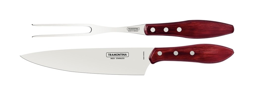 JUEGO PARA ASADO TRAMONTINA 21198/760 POLYWOOD 2PZS