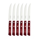 JUEGO CUCHILLOS P/ASADO TRAMONTINA 21100/675 POLYWOOD 6PZS
