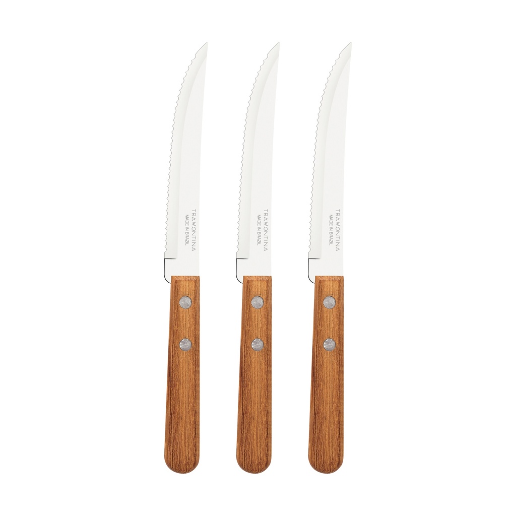 JUEGO CUCHILLOS P/ASADO TRAMONTINA 22300/305 DYNAMIC 3PZS