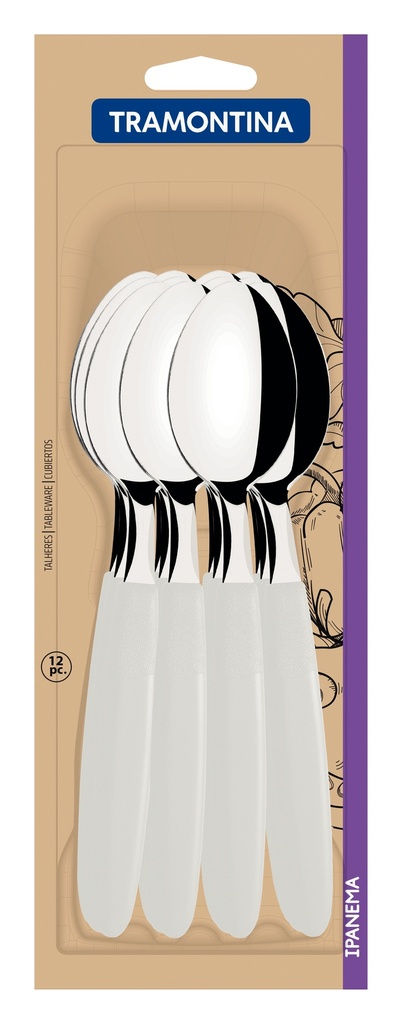 JUEGO CUCHARAS DE MESA TRAMONTINA 23363/980 IPANEMA 12PZS