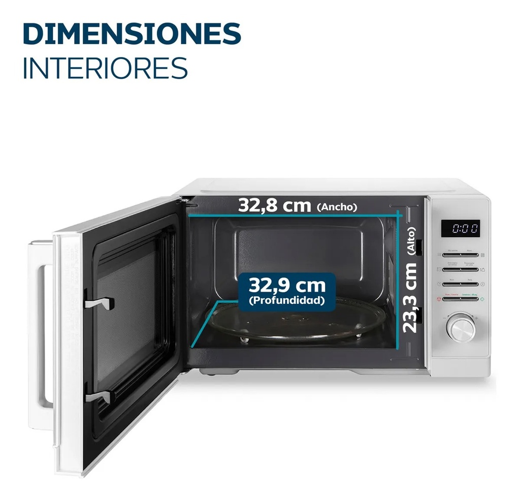 MICROONDAS PHILCO MPHDW23UAP BLANCO DIGITAL 23L