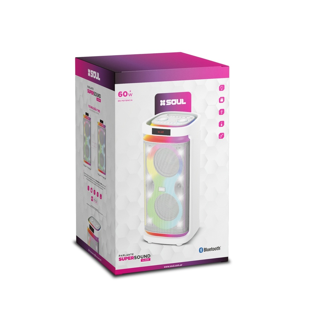 PARLANTE SOUL PLT-XL1500 60W 2x8"