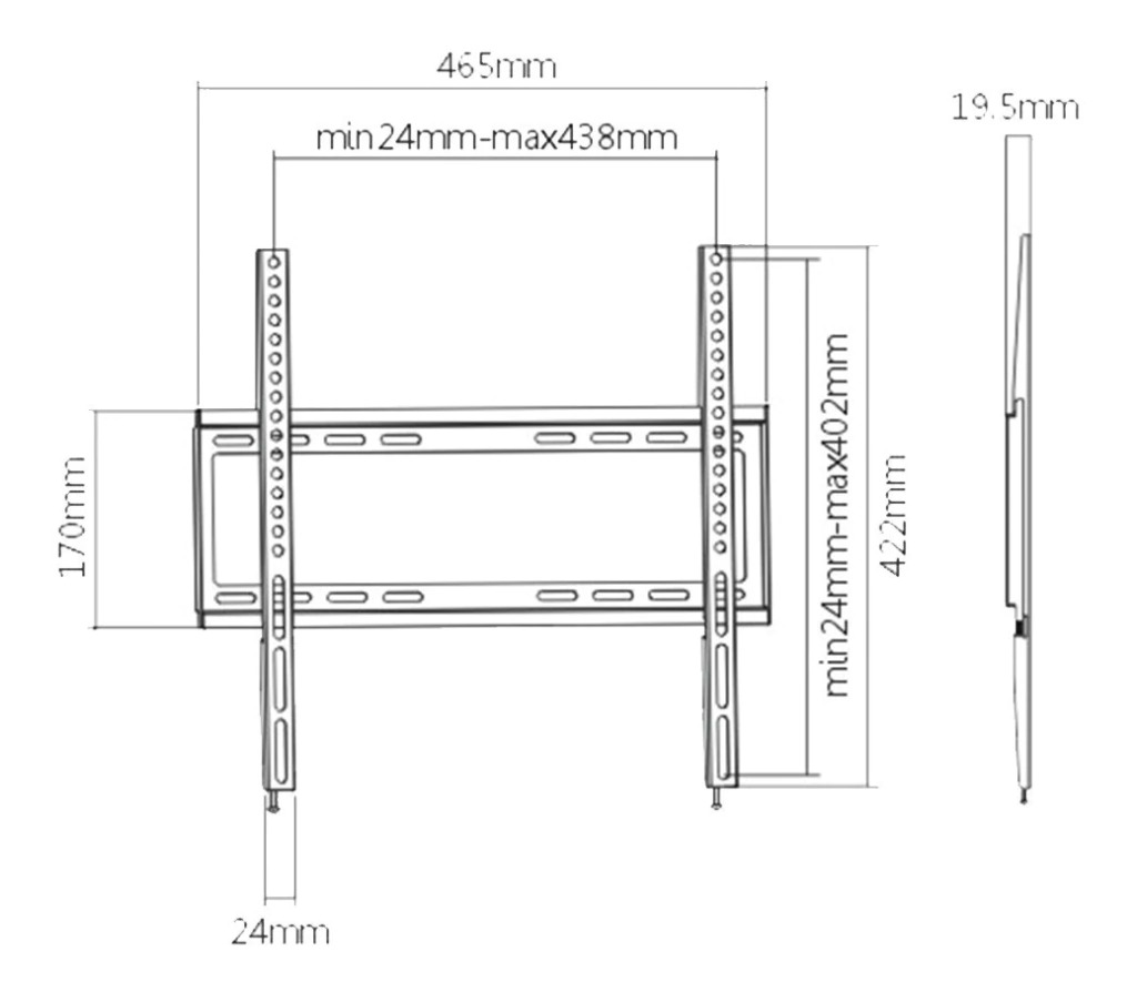 SOPORTE DE TV NIVIKO NVKL22G-44T FIJO 32-55"