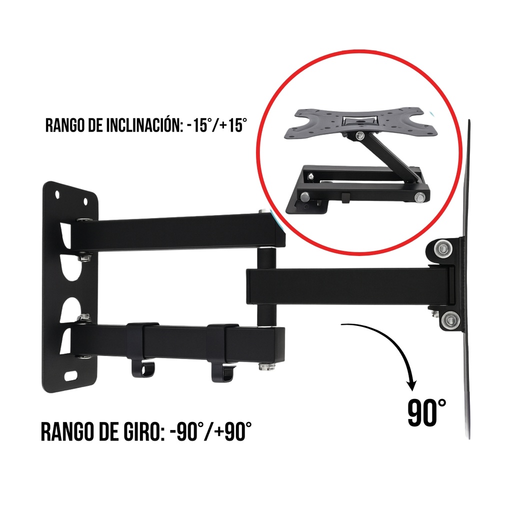 SOPORTE DE TV NIVIKO NVK68-443 C/BRAZO 26-52"