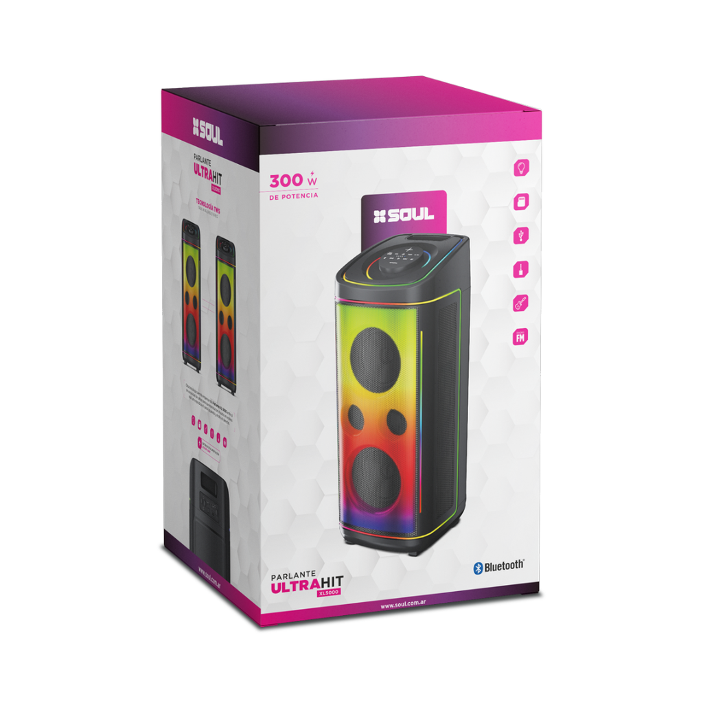 PARLANTE SOUL PLT-XL5000 ULTRA HIT 300W 2x8"