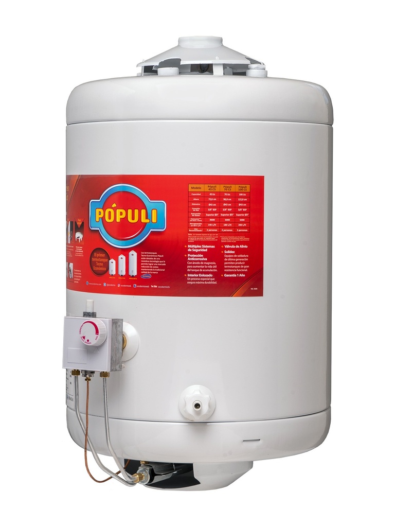 TERMOTANQUE POPULI 45 GN C/SUP