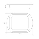 ASADERA TRAMONTINA 20051/022 BRASIL RECTANGULAR 28CM