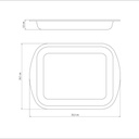 ASADERA TRAMONTINA 20053/028 BRASIL RECTANGULAR 28CM