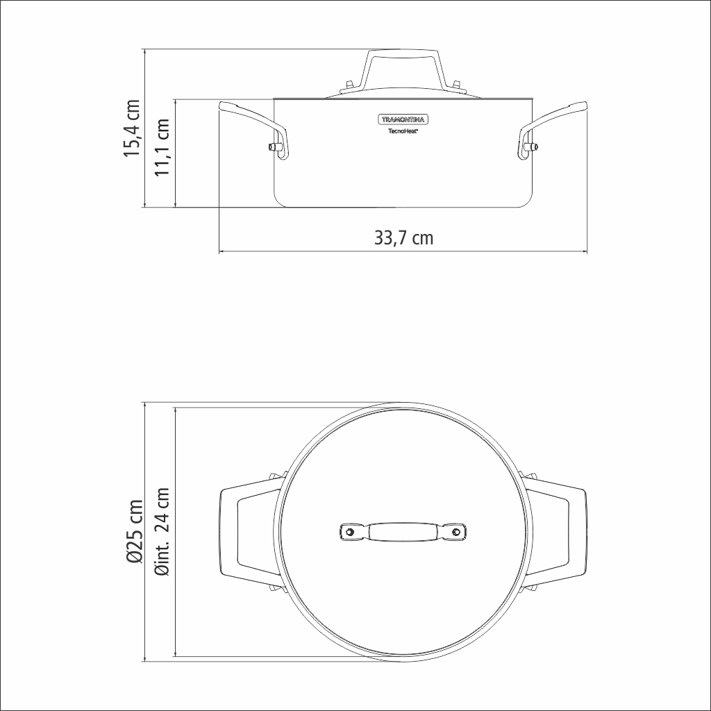 CACEROLA TRAMONTINA 62143/240 GRANO 24CM