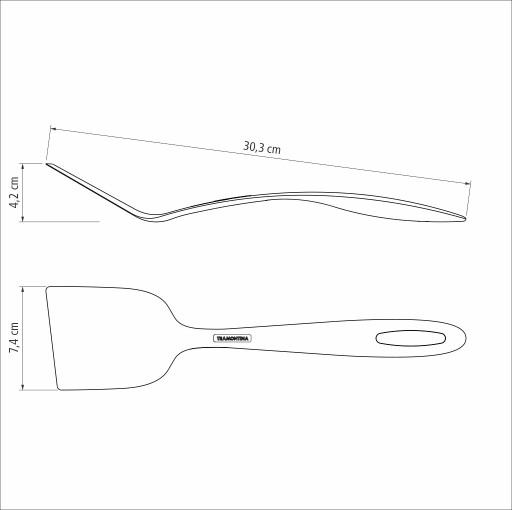ESPATULA TRAMONTINA 25160/100 ABILITY NEGRO