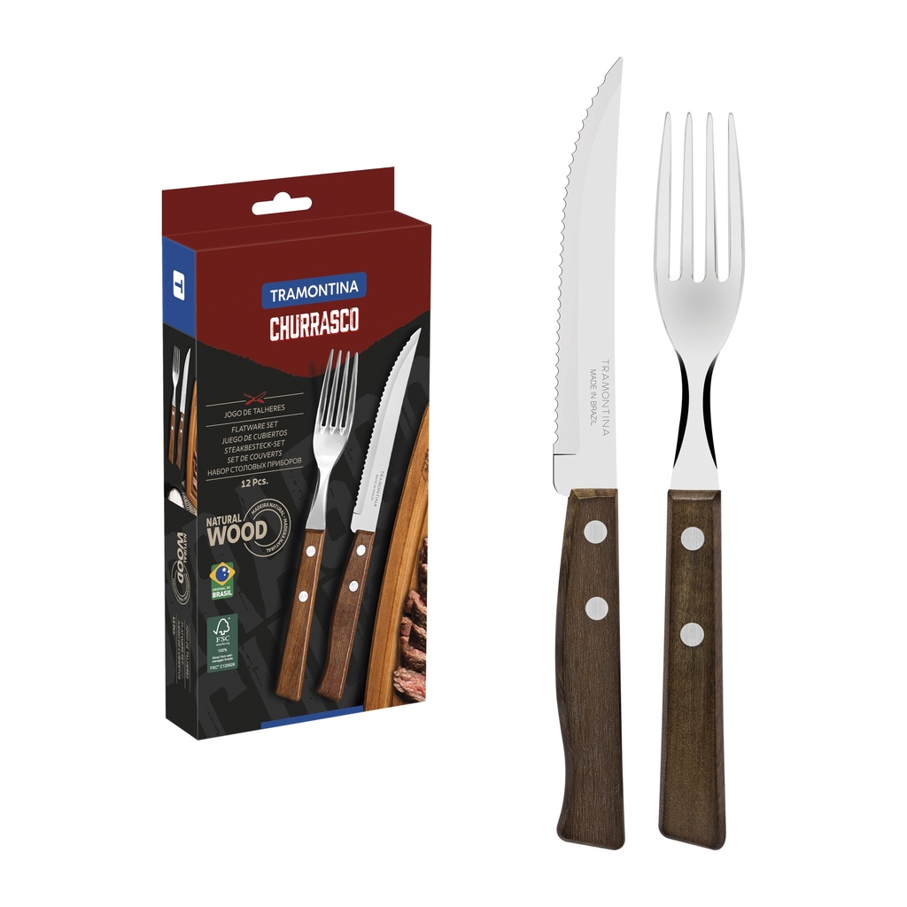 JUEGO P/ASADO TRAMONTINA 22299/009 TRADICIONAL 12PZS