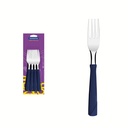 TENEDORES DE MESA TRAMONTINA 23162/910 NEW KOLOR 12PZS AZUL