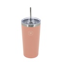 VASO TRENDY 18484 600ML ROSA CON SORBETE DE ACERO