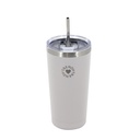 VASO TRENDY 18484 600ML BLANCO CON SORBETE DE ACERO