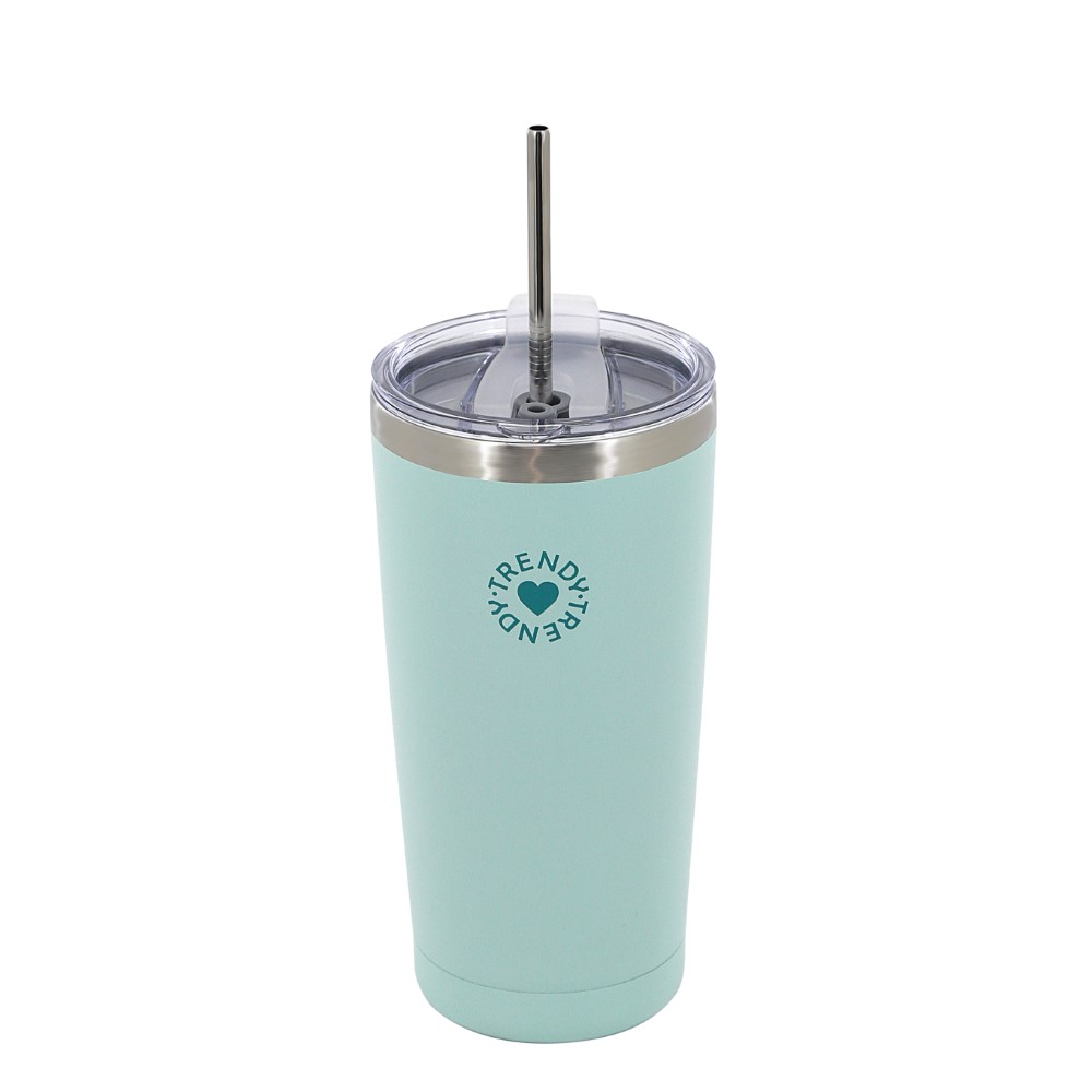 VASO TRENDY 18484 600ML MENTA CON SORBETE DE ACERO