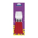 TENEDORES DE MESA TRAMONTINA 23162/970 NEW KOLOR 12PZS ROJO