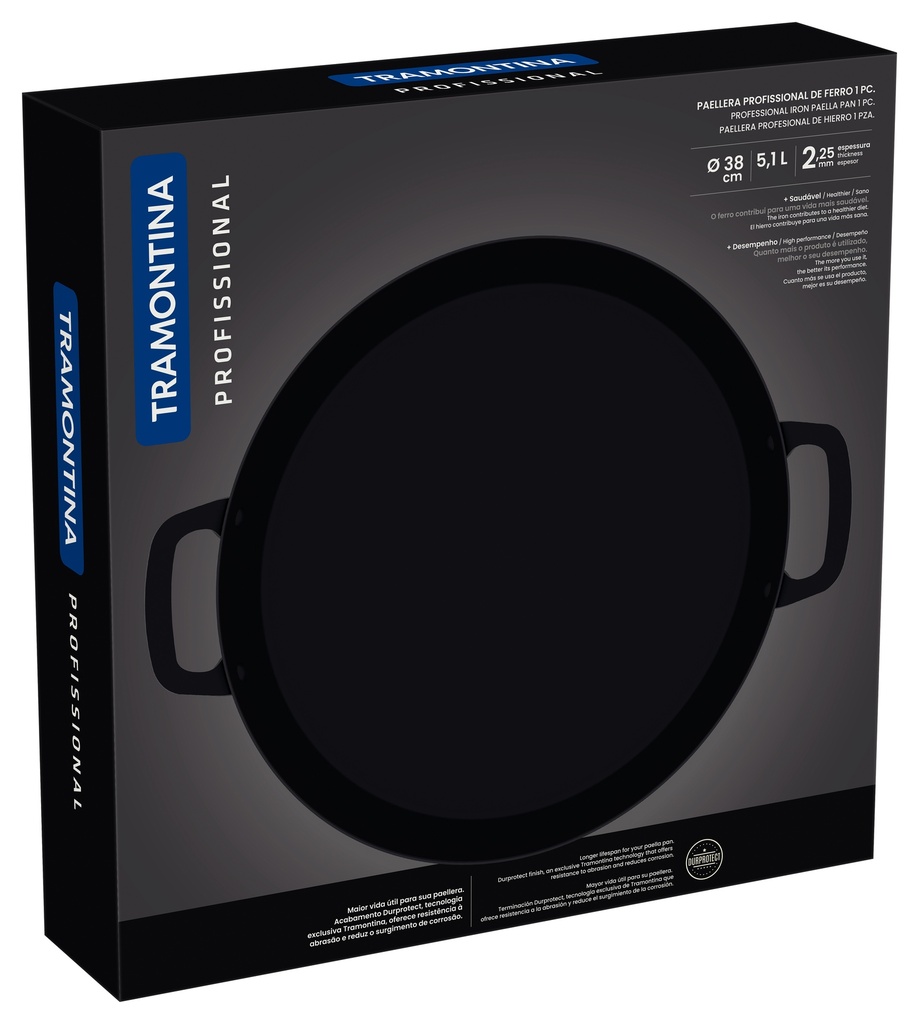 PAELLERA TRAMONTINA 20765/038 PROFISSIONAL HIERRO 38CM
