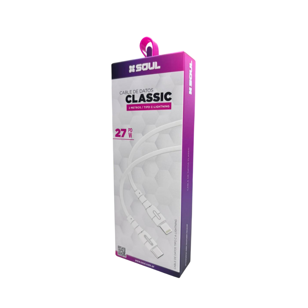 CABLE DE DATOS SOUL CLASSIC USB-CLPD27TL2M TC-L 2M 27w
