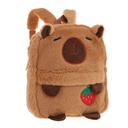 MOCHILA INFANTIL 53705 11" MARRON CON ROJO