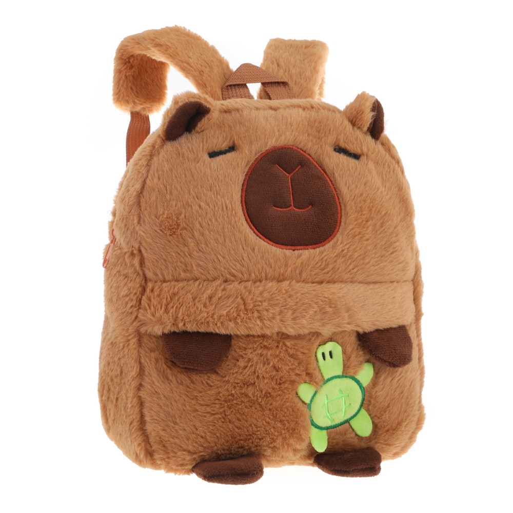 MOCHILA INFANTIL 53705 11" MARRON CON VERDE