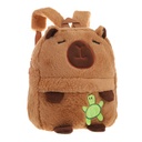 MOCHILA INFANTIL 53705 11" MARRON CON VERDE