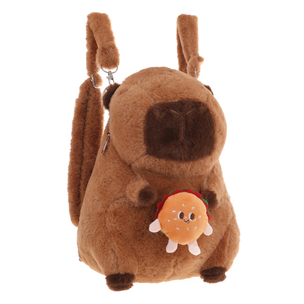 MOCHILA INFANTIL 53709 13" MARRON CON HAMBURGUESA
