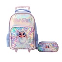 MOCHILA CARRO TRENDY 28774 15" CELESTE C/CARTUCHERA