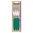 TENEDOR DE MESA TRAMONTINA 23362/622 IPANEMA VERDE 6PZS