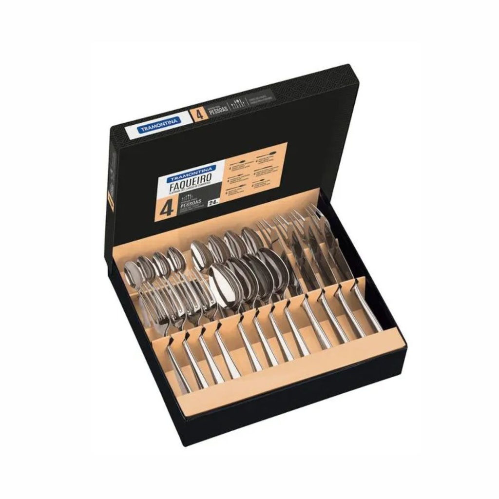 JUEGO DE CUBIERTOS TRAMONTINA 66962/124 PACIFIC 24PZS