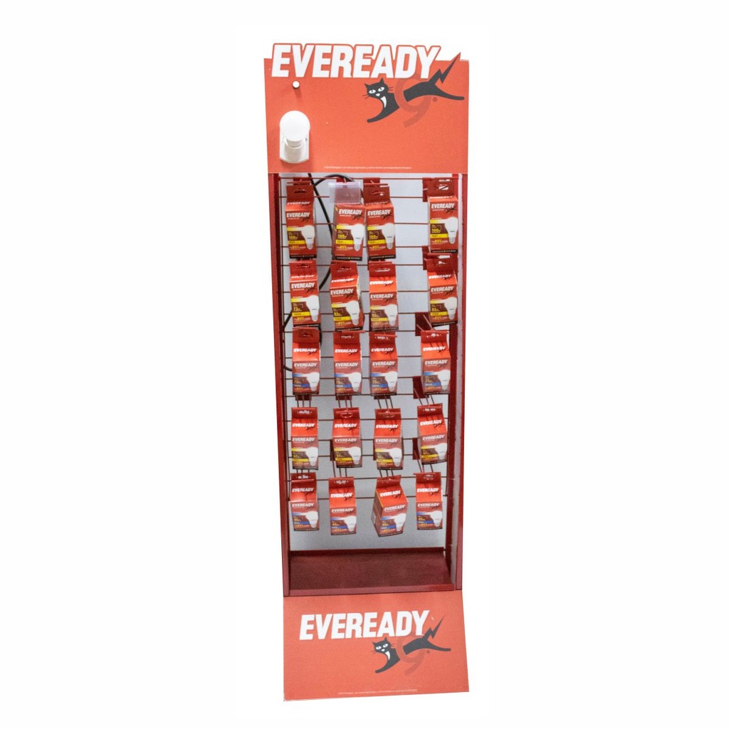 EXHIBIDOR EVEREADY LAMPARAS LED - DE PIE