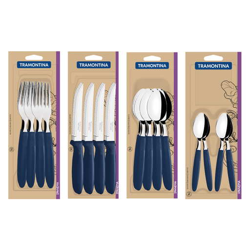 [086-00010] COMBO TRAMONTINA IPANEMA AZUL 48 PZS