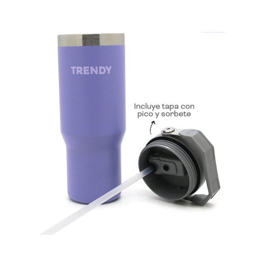 [199-75500] BOTELLA TERMICA TRENDY 17550B 900ML LILA CON PICO