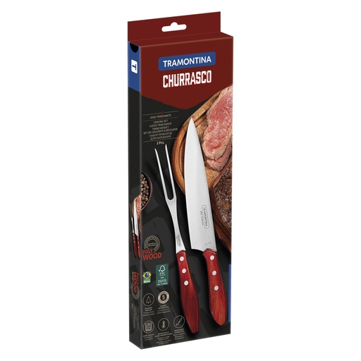 [086-74955] JUEGO P/ASADO TRAMONTINA 21198/760 POLYWOOD 2PZS