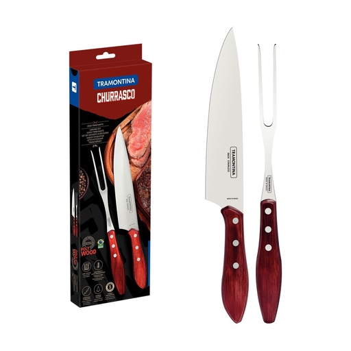 [086-74955] JUEGO PARA ASADO TRAMONTINA 21198/760 POLYWOOD 2PZS