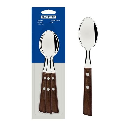 [086-05174] CUCHARAS DE MESA TRAMONTINA 22203/300 TRADICIONAL 3PZS
